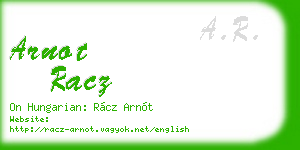 arnot racz business card